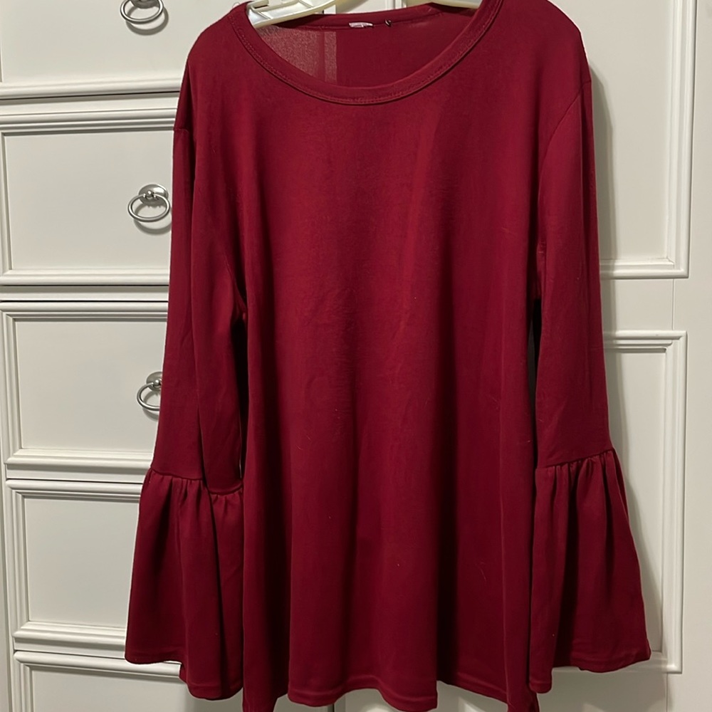Women’s dark red blouse